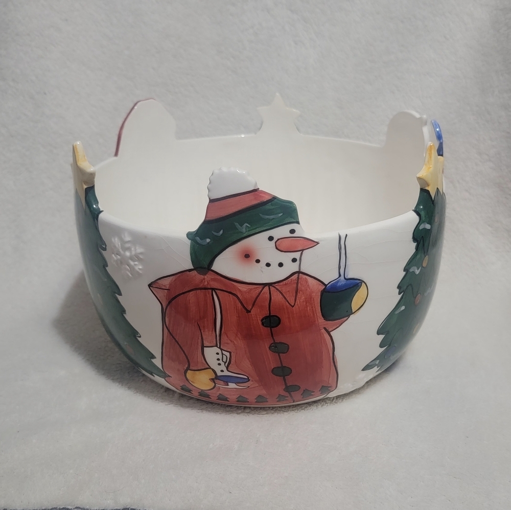 Vintage Decorative Christmas Bowl